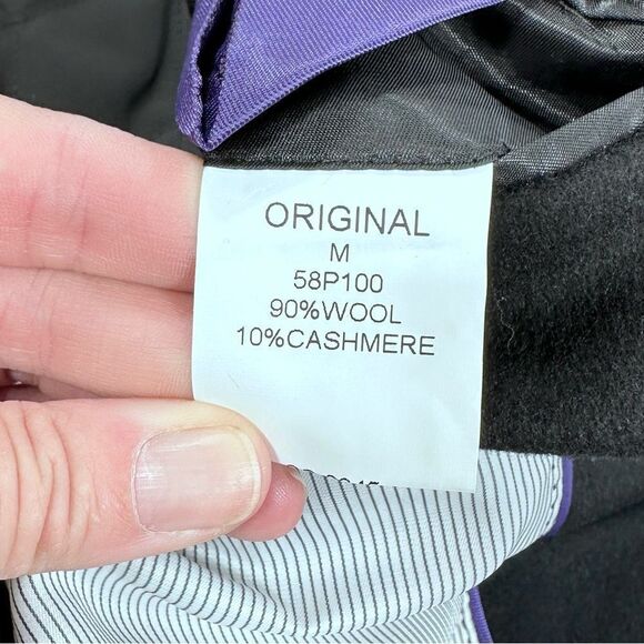 Cardinal of Canada black double layer cashmere wool sport coat jacket M - Picture 6 of 11